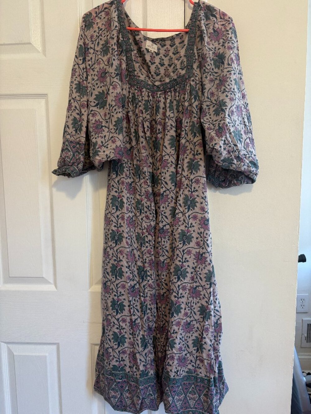 Block Print Indian Midi Dress